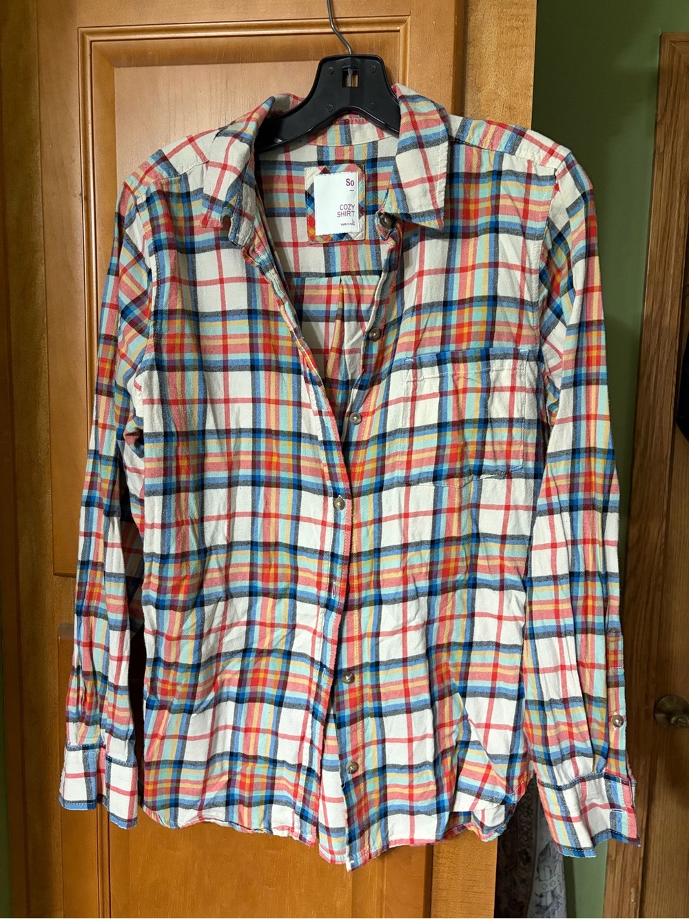 SO Multicolor Plaid Button-Down Shirt